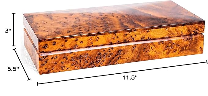 Hand Carved Wooden Multipurpose Keepsake Jewelry Decorative Art Box Storage Organizer XX-Large Thuya Antique