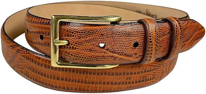 Adam Gold Men's Genuine Full-Grain Cowhide Leather Dress Belt 1-1/8"(30mm) Wide Polished Buckle