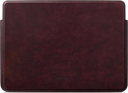 Comfyable 13 Inch Faux Leather Laptop Sleeve Case, Slim Protective Laptop Cover Compatible with MacBook Air M5 2026 & MacBook Pro M2 M1 2022, Berry Brown