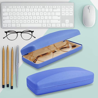 SMARTTOP Hard Shell Eyeglass Case- Glass Case With Cleaning Cloth, Glasses Case hard shell for men women