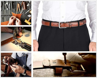 KM Legend Mens Genuine Leather Dress - Classic & Fashion For Work Business And Casual Belt