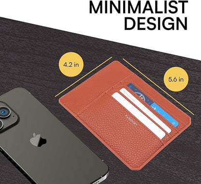 TARGAA Passport Holder, Slim Travel Wallet RFID Blocking Card Case Cover Passport Cover Protector passport sleeve Essentials with Credit Card Slots for Women/Men (Brown)