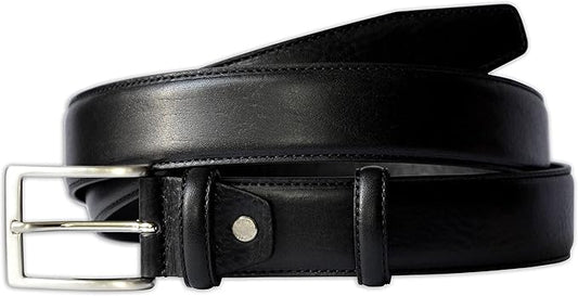 Mens Plain Smooth Italian Dress Leather Belt