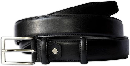 Mens Plain Smooth Italian Dress Leather Belt