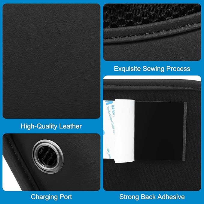 2Pcs Car Side Pocket Organizer, Strap Mini Storage Bag for Cell Phone, Wallet, Key, Glasses, Multifunctional Car Organizer Accessories for Car Seat, Door, Window, Console, 7 * 4.3 * 2.2inch