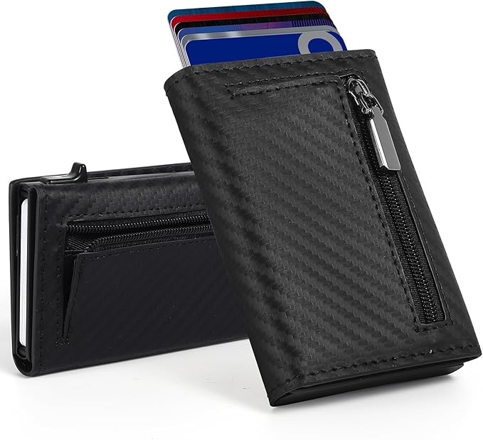 Slim Wallet for Men,Trifold Wallets for Men Holds 10 Cards,10 Bills,ID Window | Ridge wallets for men,Minimalist Pop Up Wallet for Men-RFID Blocking Mens Trifold Wallet(Men's Gifts)