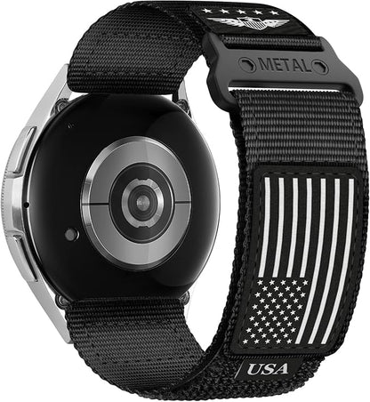 22mm Band Compatible with Samsung Galaxy Watch 3 Band 45mm/Galaxy Watch 46mm/Gear S3 Frontier/Classic for Men,Rugged Fabric Nylon Strap for Garmin Venu 3 2/Vivoactive 4/Forerunner 265/255,S