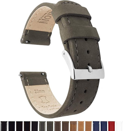 BARTON WATCH BANDS - Top Grain Leather Watch Bands Compatible with Apple Watch Models - 1, 2, 3, 4, 5, 6, 7, 8, 9, 10, SE, Ultra & Ultra 2