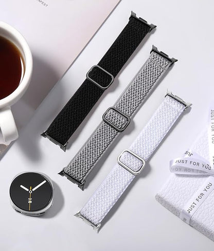 Lerobo Elastic Bands Compatible with Samsung Galaxy Watch 8 7 6 5 4 40mm 44mm/Galaxy Watch 8 Classic 6 4 Classic 43mm 47mm 42mm 46mm/5 Pro Band 45mm/Active 2,3 Pack 20mm Adjustable Nylon Sport Band