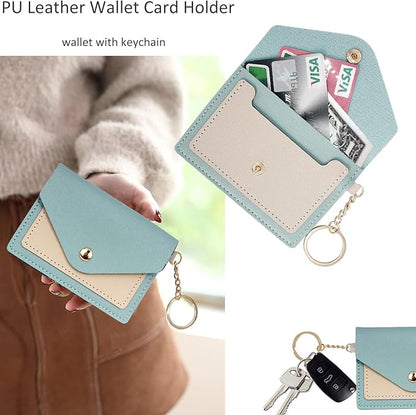 BIHRTC Silicone Key Ring Bracelets Wristlet Keychain Wallet with Net Chapstick Holder for Women