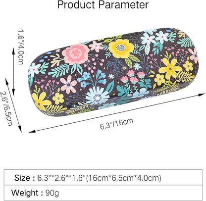 PERFECTSIGHT Hard Shell Eyeglasses Case, PU Leather Protective Glasses Case, Cute Eyeglass Case for Women Men Girls