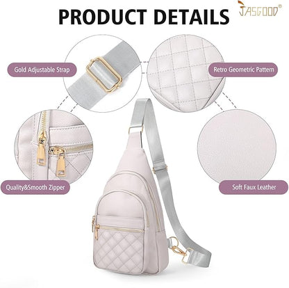 Sling Bag for Women Crossbody Leather Fanny Packs Chest Bag Fashion Sling Backpack Travel JASGOOD