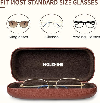 molshine Hard Shell Sunglasses Case, Classic Large Glasses Case for Women Men, Sunglass Eyeglasses