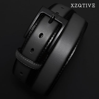 XZQTIVE TSA Belt For Men Metal Free Dress Belts Hypoallergenic Leather Belt With Black Buckle Nickle Free