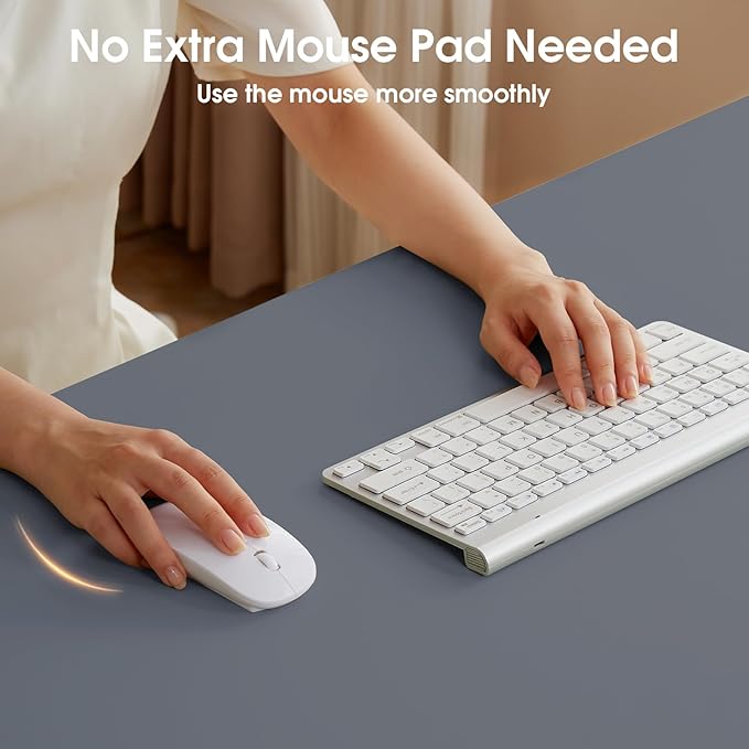 Leather Desk Pad Protector 23.6x13.7inch Non-Slip Large Gaming Mouse Pad Waterproof Desk Writing Pad Desk Blotter Laptop and Keyboard Mat for Office and Home(Royal Blue)