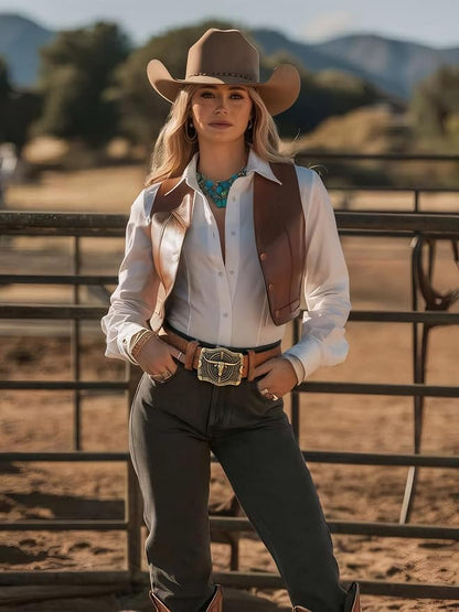Western Cowboy-Belts for Men Big-Buckle Longhorn-Bull PU-Leather Rodeo Cowgirl-Belt Engraved Floral - Waist 25-38"