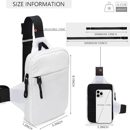 higouta Mini Sling Bag for Men Women, Small Crossbody Casual Utility Chest Phone Bag for Travel Workout