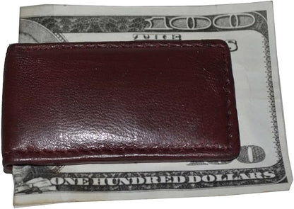 LB LEATHERBOSS Men's New Leather Strong Magnetic Money Clip