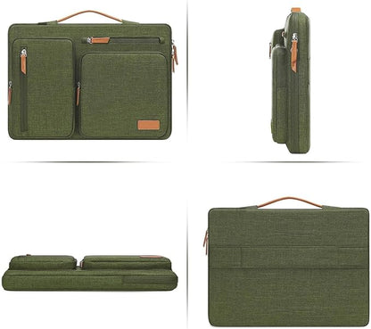 MOSISO 360 Protective Laptop Case 13 inch, 13 inch Laptop Sleeve Compatible with MacBook Air M5 M4 M3 M2 M1 2026-2018/Neo/Pro M2 M1, Side Open Carrying Case with 4 Zipper Pockets&Handle, Olive Green