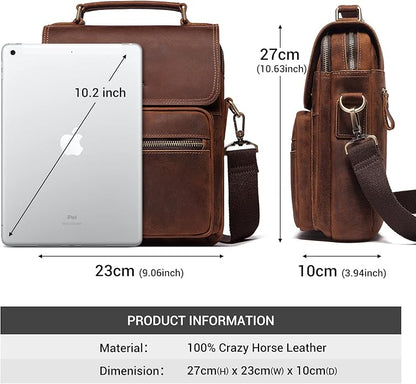 gzcz Leather Sling Shoulder Crossbody Bag Man Purse Messenger Bags for Men Women Outdoor Travel Business | Man, Purse, Outdoor, Travel, Business