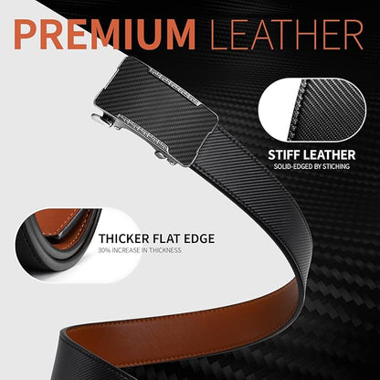 Zitahli Ratchet Belts for Men,Adjustable for Gift mens belt Leather For Dress and Casual Trim to Fit,Men's Accessories