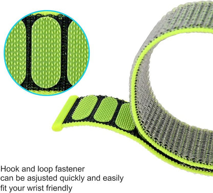 ANNEFIT Nylon Sport Loop Watch Bands, 2 Packs Quick Release Adjustable Strap 16mm 18mm 19mm 20mm 21mm 22mm 24mm