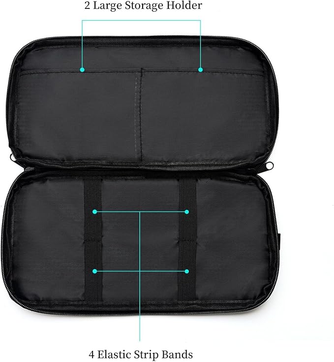 alavisxf xx Car CD Holder, DVD Vehicle Visor Storage Organizer, Large Capacity CD Visor Case with 12 Sleeves, 1 Mesh Pocket, 1 Pen Holder, 1 Back Inner Pocket (Black)