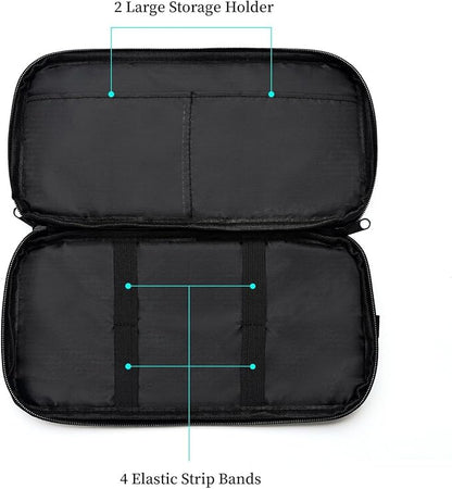 alavisxf xx Car CD Holder, DVD Vehicle Visor Storage Organizer, Large Capacity CD Visor Case with 12 Sleeves, 1 Mesh Pocket, 1 Pen Holder, 1 Back Inner Pocket (Black)