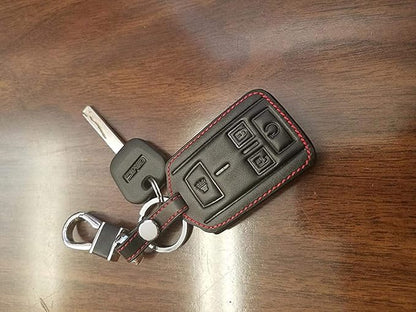 KAWIHEN Leather Smart Remote Key Fob Case Holder Cover Compatible with Chevrolet Colorado Silverado 1500 2500 3500 HD GMC Canyon Sierra 1500 2500 3500 HD