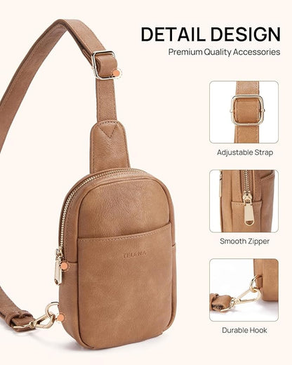 Telena Crossbody Bags for Women Leather Cross Body Sling Bag for Woman Travel