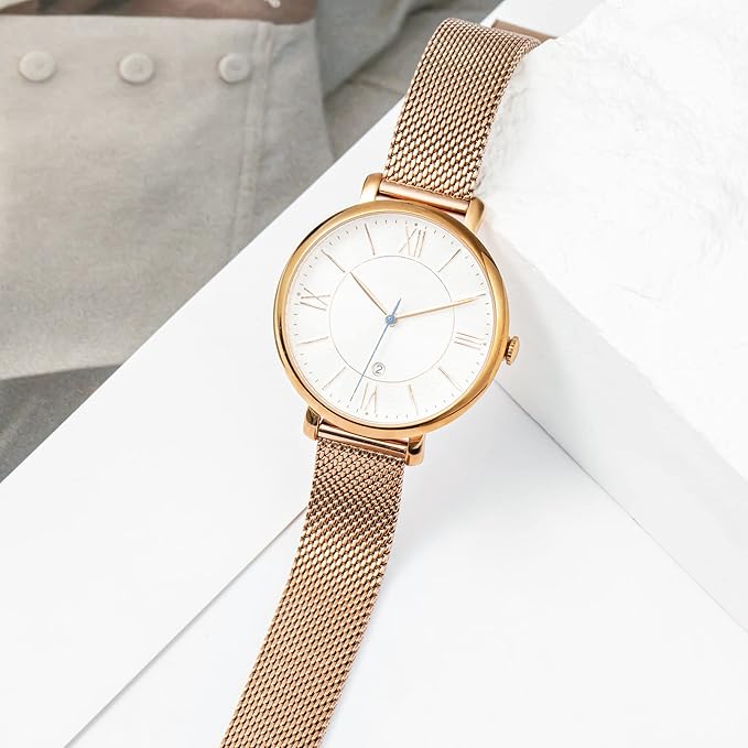 EACHE Stainless Steel Mesh Watch Band for Men Women, Quick Release Mesh Watch Straps 12mm 14mm 16mm 18mm 20mm 22mm