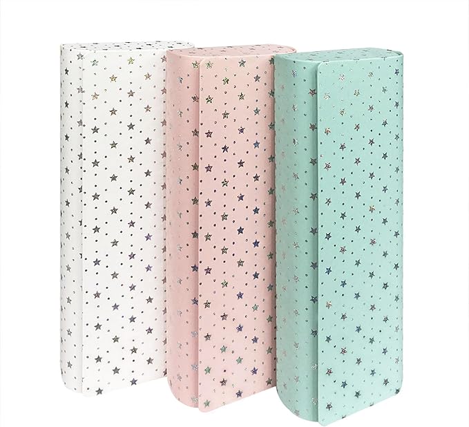 HSYMQ 3PCS Glasses Case, Eyeglasses Case Hard Shell, Reading Hard Glasses Cases for Women Men