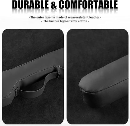 2026 New Car Seat Gap Filler 2 Pack,Leather Seat Gap Filler Strip with Fix Strap to Avoid Items from Falling,Universal Car Seats Gaps Plug Cars Interior Accessories
