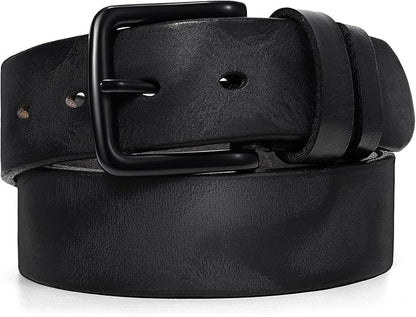 Men's Leather Belt Full Grain Leather Belts for Men Handmade Real Solid Top-Grain Leather Heavy-Duty Work Belt Gifts