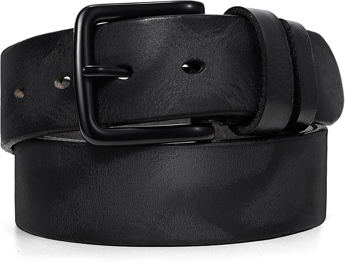 Men's Leather Belt Full Grain Leather Belts for Men Handmade Real Solid Top-Grain Leather Heavy-Duty Work Belt Gifts