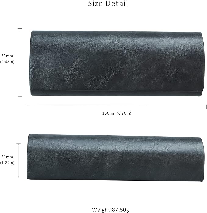 LifeArt Eyeglass Case Hard Shell, Portable Sunglass Case for Women and Men, fashionable PU Leather Eyeglass Case, Lightweight