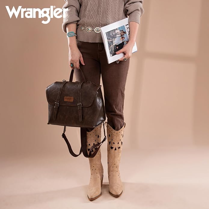 Wrangler Laptop Bag for Women Messenger Bag Briefcase Computer Backpack Convertible Satchel Bag