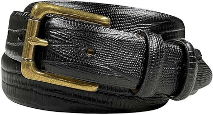 Adam Gold Men's Genuine Full-Grain Cowhide Leather Dress Belt 1-1/8"(30mm) Wide Polished Buckle