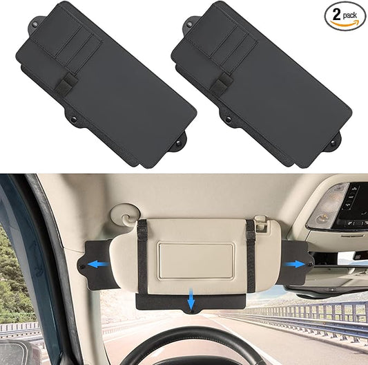 JoyTutus Car Sun Visor Sunshade Extender, Adjustable Car Sun Visor Extender Protects from Anti-Glare, UV Rays Blocker Windshield Sunshade Extender for car SUV(2 Pack)