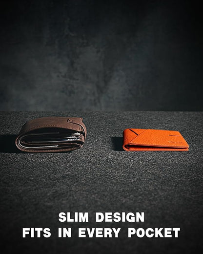 Zitahli Bifold Wallets for Men - Slim RFID Leather Credit Card Holder for 6-11 Cards, Minimalist Thin Wallet with ID Window & Cash Slot,Front Pockt Carteras Para Hombres, Birthday Gifts for Men | Slim, RFID Blocking, Premium, Front Pocket, Gift Box, Le...