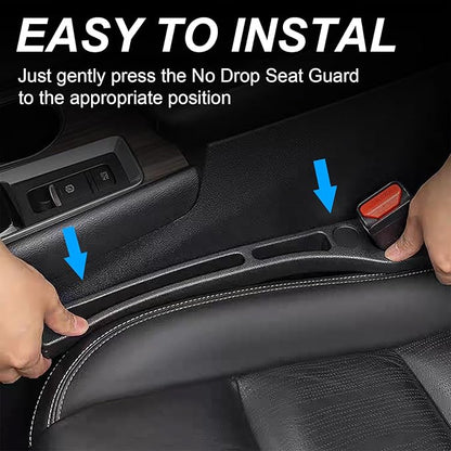 Tesdluy Car Seat Gap Filler Set of 2, Multifunctional Seat Side Gap Seam Filler Organizer with Phone Holder, Universal Fit Fill The Gap Between Seat & Console for Car, SUV, Truck