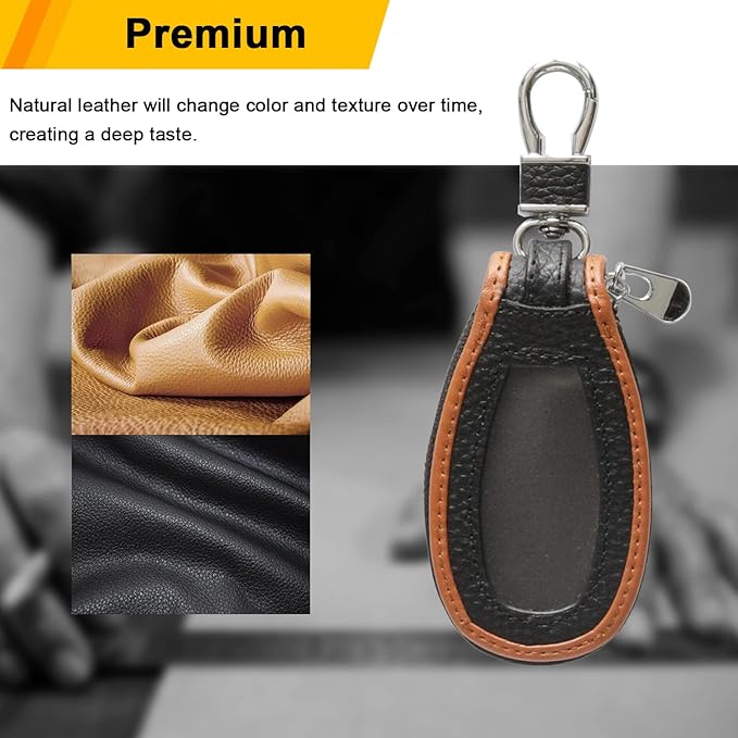 Universal Premium Car Key Fob Case Genuine Leather Car Smart Key fob Holder for Remote Key Fob