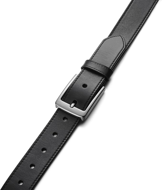 MILORDE Men's Genuine Leather Dress Belt, Handmade, 100% Cow Leather, Fashion & Classic Designs for Work Business and Casual