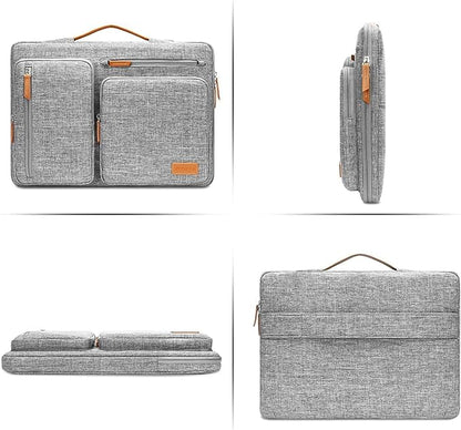 MOSISO 360 Protective Laptop Case 16 inch, 15-15.6 inch Laptop Sleeve Compatible with MacBook Pro 16, HP Acer Dell Lenovo ASUS, Side Open Carrying Case with 4 Zipper Pockets&Handle, Gray