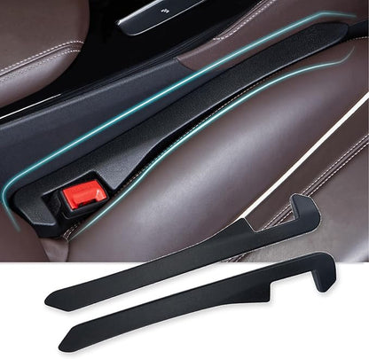 Car Seat Gap Filler Set of 2, Car Accessories Interior Organizer, Seat Gap Plug Fit Sedan SUV Truck, Black