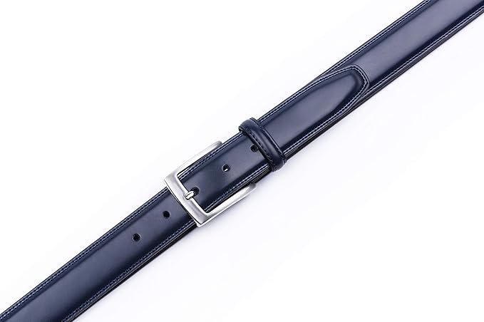 MILORDE Men's Genuine Leather Dress Belt, Handmade, 100% Cow Leather, Fashion & Classic Designs for Work Business and Casual