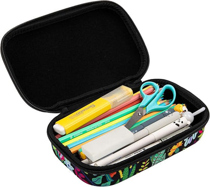 ZIPIT Flowers Pencil Case for Girls, Cute Pencil Box for School, Large Capacity Stationery Organizer Box