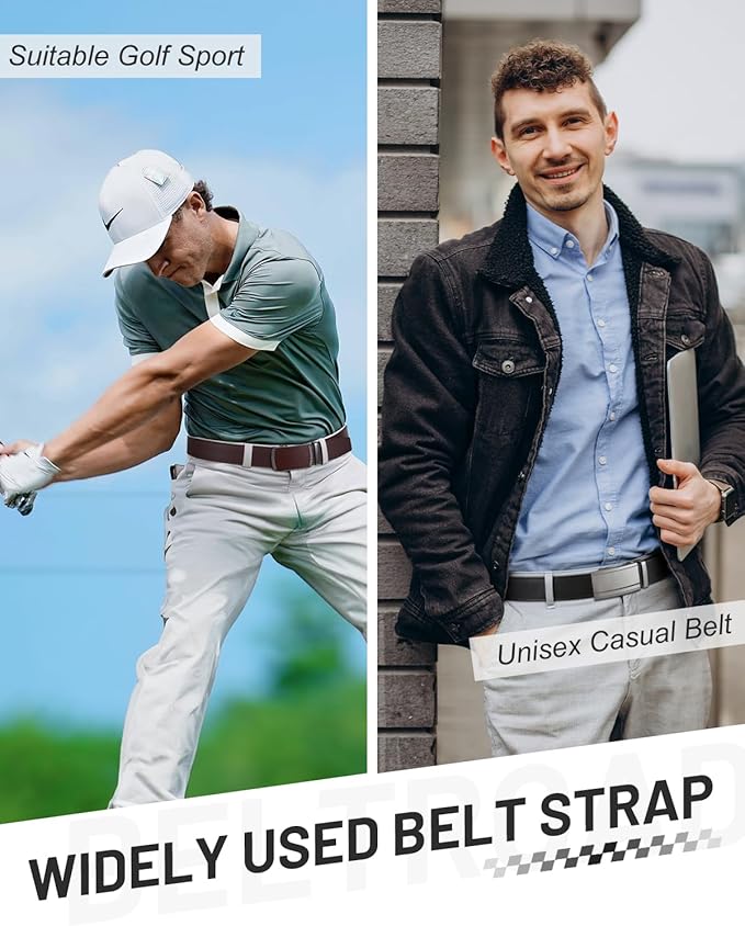 BELTROAD Ratchet Belt Strap for Men Leather Belts Without Buckle Replacement Leather Belt Strap Only 35mm for 40mm Buckle