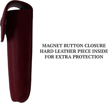 Adamis Full Grain Genuine Leather Spectacles Hard Shell Case for Men and Women