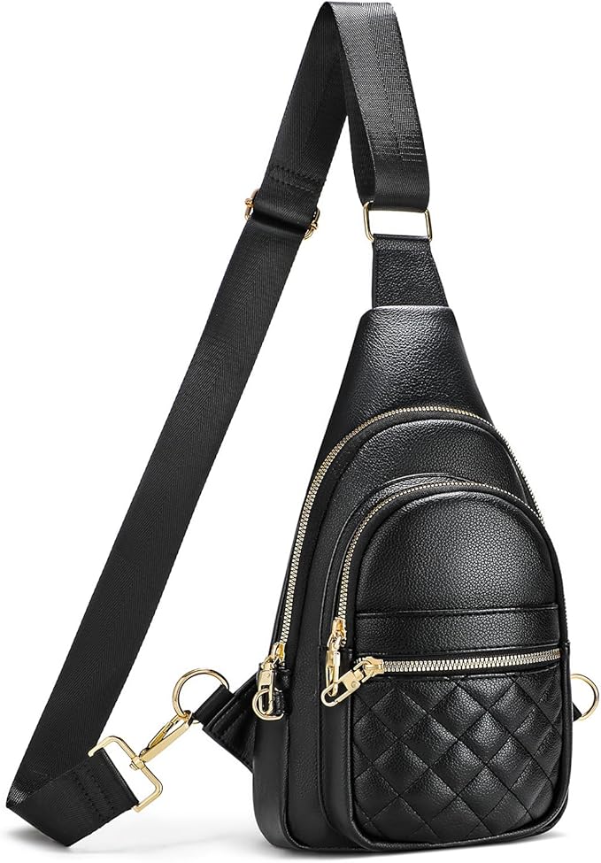 Sling Bag for Women Crossbody Leather Fanny Packs Chest Bag Fashion Sling Backpack Travel JASGOOD